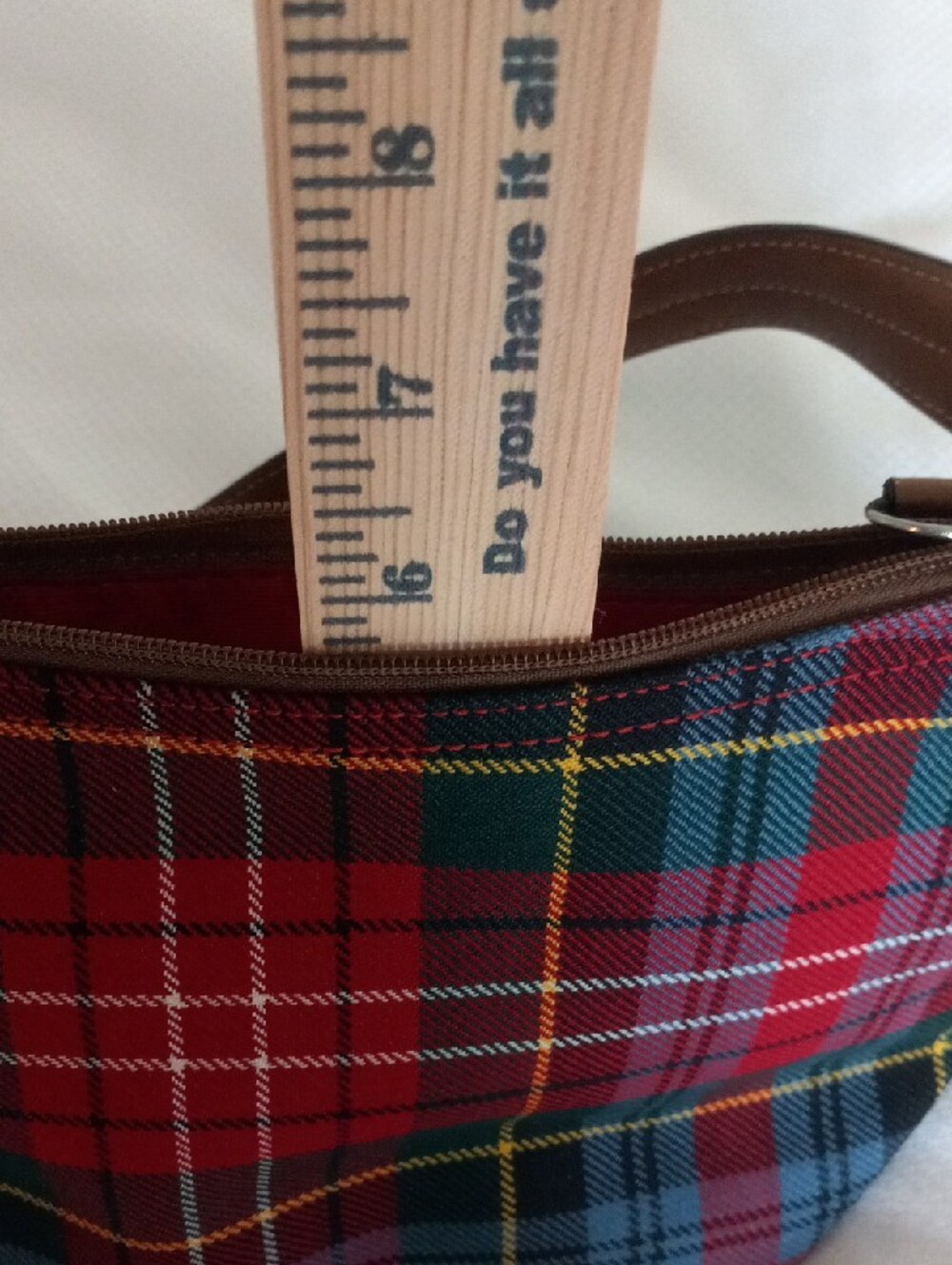 Vintage Coach 2000s Hampton Demi Shoulder Bag Y2K Wool Tartan Plaid H3J-9361 - Picture 11 of 13